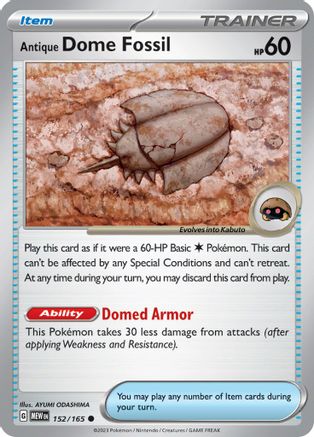 Antique Dome Fossil (152/165) [Scarlet & Violet 151]-1