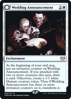 Wedding Announcement (PRE-045) - Innistrad: Crimson Vow Promos: (Double Faced Transform) Foil-1