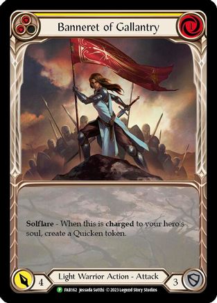 Banneret of Gallantry - FAB162 (FAB162) - Flesh and Blood: Promo Cards Rainbow Foil-1