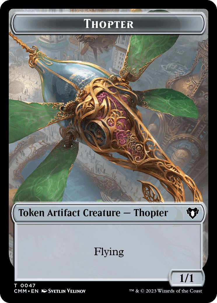 Thopter // Graveborn Double-Sided Token [Commander Masters Tokens]-1