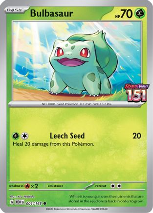 Bulbasaur (001/165) (Best Buy Exclusive) [Scarlet & Violet 151]-1