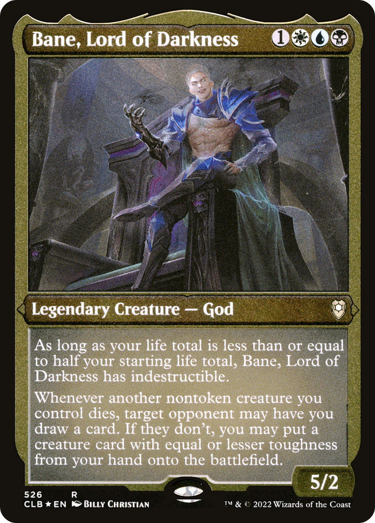 Bane, Lord of Darkness (CLB-526) - Commander Legends: Battle for Baldur's Gate Etched Foil-1