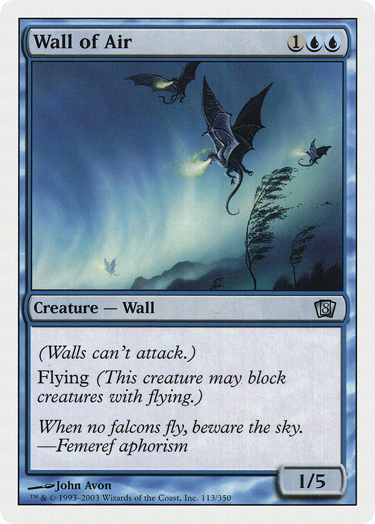 Wall of Air (8ED-113) - 8th Edition Foil-1