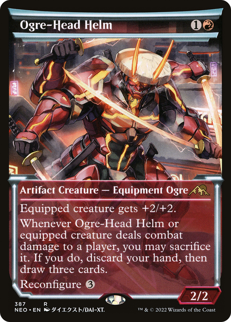 Ogre-Head Helm (Showcase Soft Glow) [Kamigawa: Neon Dynasty]-1