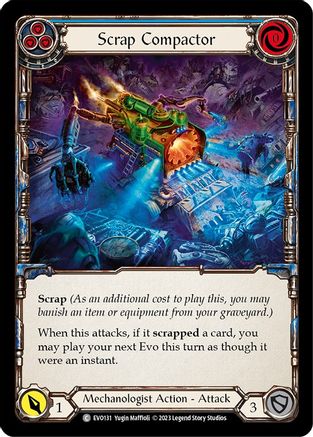 Scrap Compactor (Blue) [EVO131] (Bright Lights)  Rainbow Foil-1