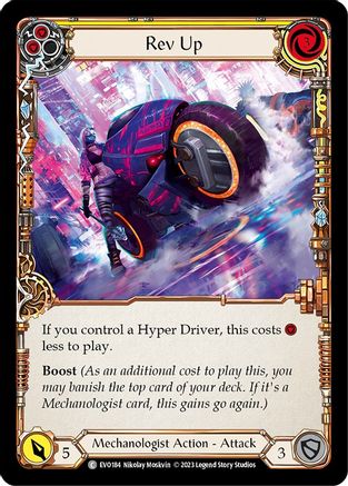 Rev Up (Yellow) [EVO184] (Bright Lights)  Rainbow Foil-1