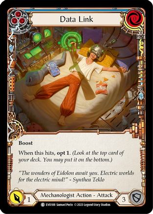 Data Link (Blue) [EVO188] (Bright Lights)  Rainbow Foil-1