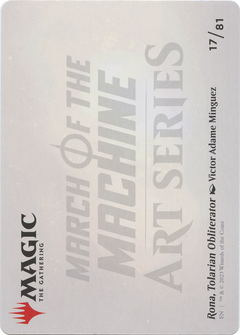 Rona, Tolarian Obliterator // Rona, Tolarian Obliterator (AMOM-017) - March of the Machine Art Series (Borderless) Foil-2