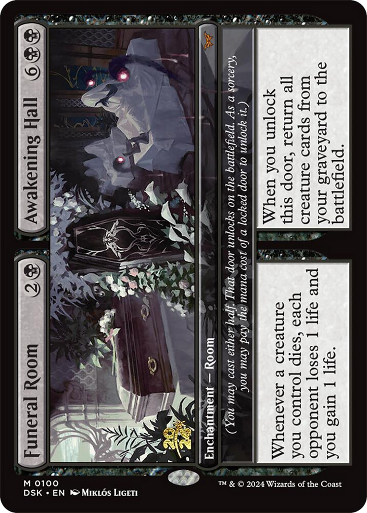Funeral Room // Awakening Hall [Duskmourn: House of Horror Prerelease Promos]-1
