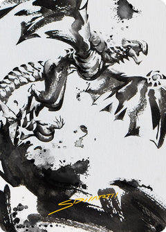 Quicksilver Fisher Art Card (Gold-Stamped Signature) [Phyrexia: All Will Be One Art Series]-1