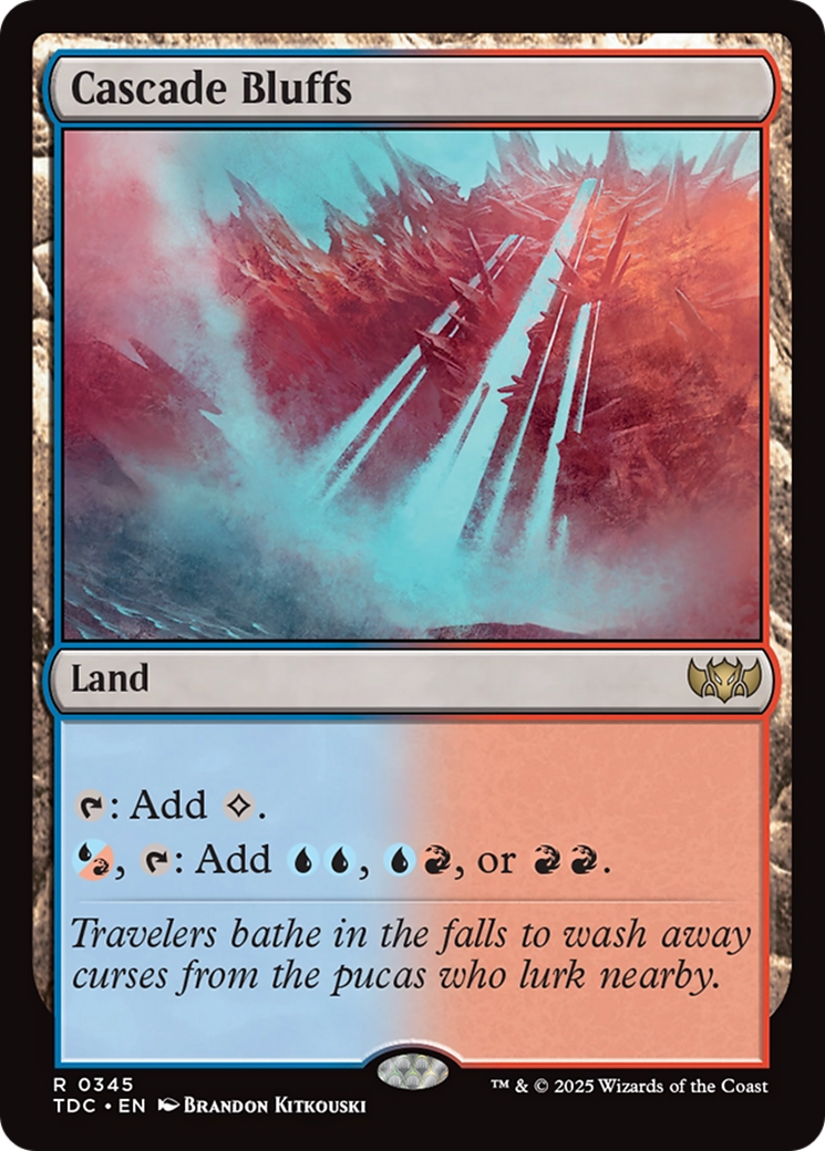 Cascade Bluffs [Tarkir: Dragonstorm Commander]-1