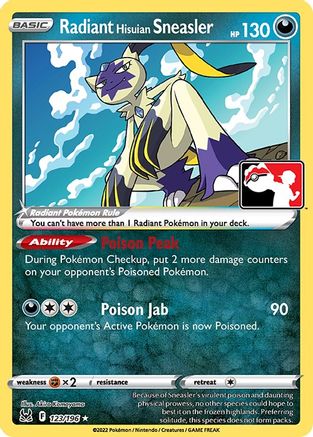 Radiant Hisuian Sneasler (123/196) [Prize Pack Series Three]-1