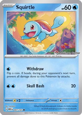 Squirtle (007/165) (Pokemon Center Exclusive) [Scarlet & Violet: Black Star Promos]-1