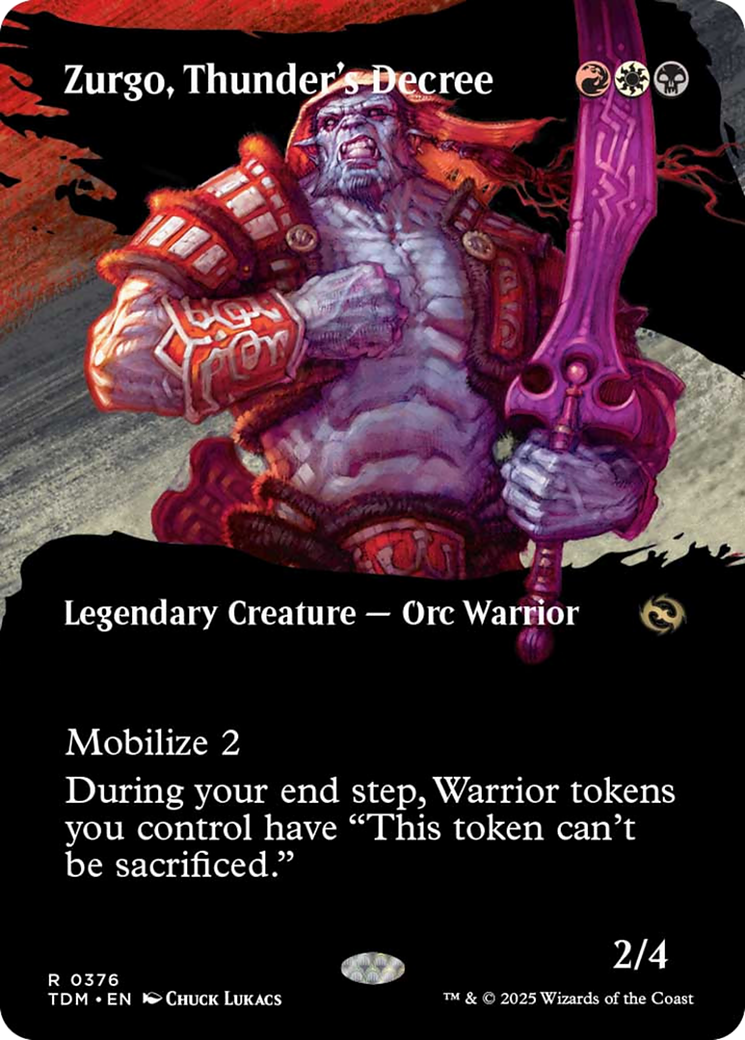 Zurgo, Thunder's Decree (Borderless) [Tarkir: Dragonstorm]-1