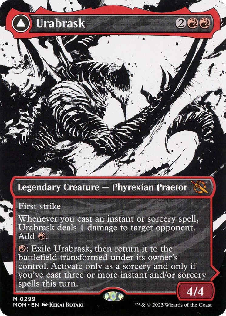 Urabrask (Showcase) (MOM-299) - March of the Machine: (Showcase) (Borderless) Foil-3