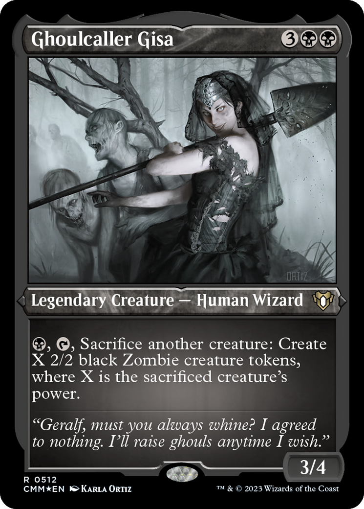 Ghoulcaller Gisa (CMM-512) - Commander Masters Etched Foil-1