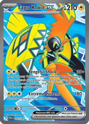Tapu Koko ex (222/182) [Scarlet & Violet: Paradox Rift]-1