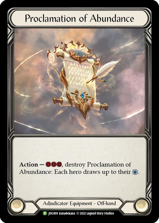 Proclamation of Abundance [JDG009] (Promo)  Cold Foil-1
