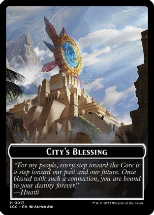 City's Blessing // Vampire (0004) Double-Sided Token (LCC-17 // 4) - Commander: The Lost Caverns of Ixalan-1