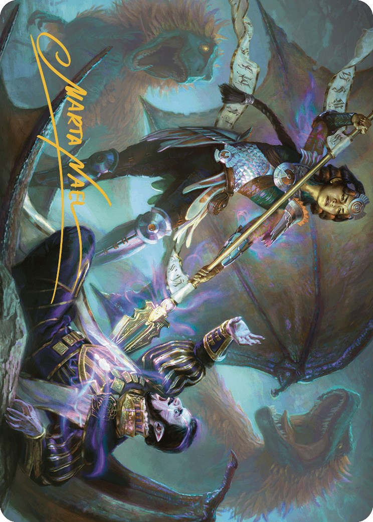 Huatli's Final Strike Art Card (Gold-Stamped Signature) [The Lost Caverns of Ixalan Art Series]-1
