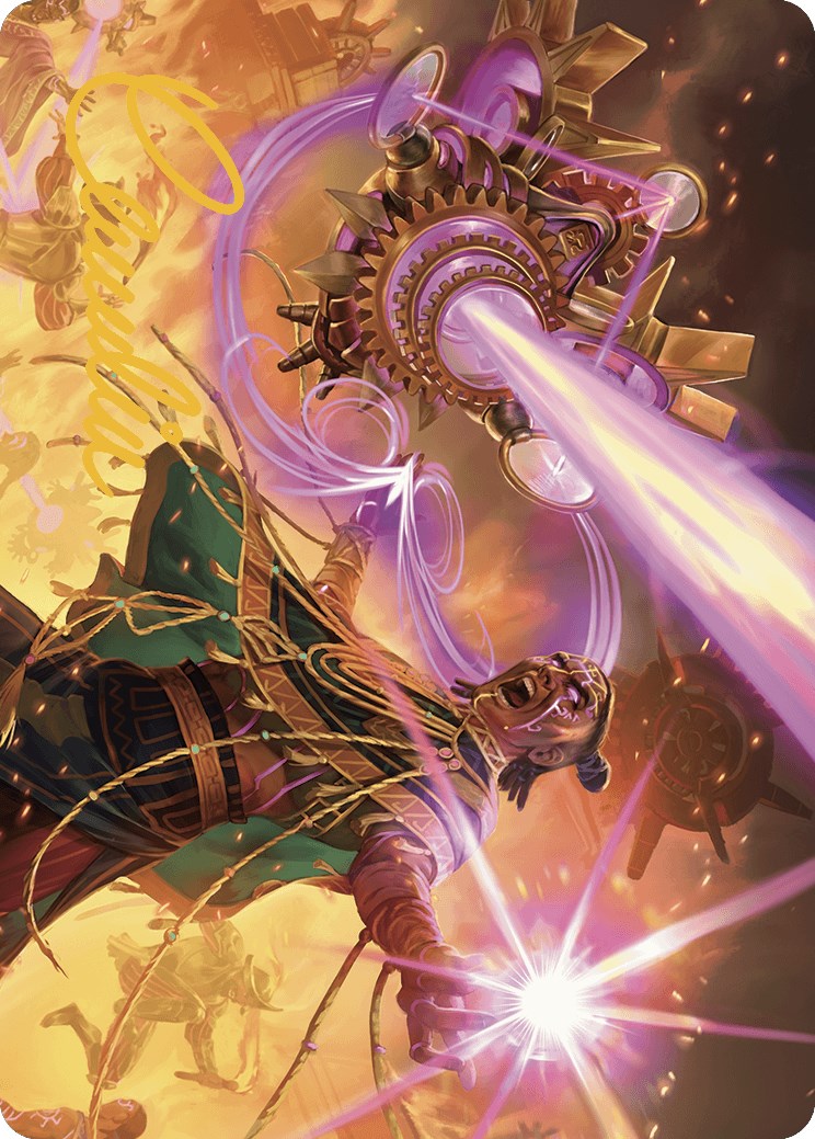 Cosmium Blast Art Card (Gold-Stamped Signature) [The Lost Caverns of Ixalan Art Series]-1