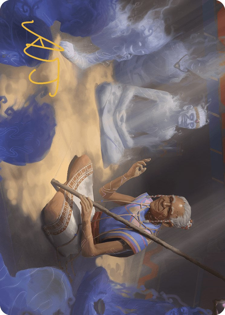 Ancestral Reminiscence Art Card (Gold-Stamped Signature) [The Lost Caverns of Ixalan Art Series]-1