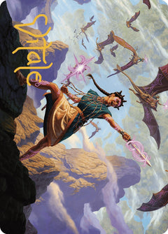 Warden of the Inner Sky Art Card (Gold-Stamped Signature) [The Lost Caverns of Ixalan Art Series]-1