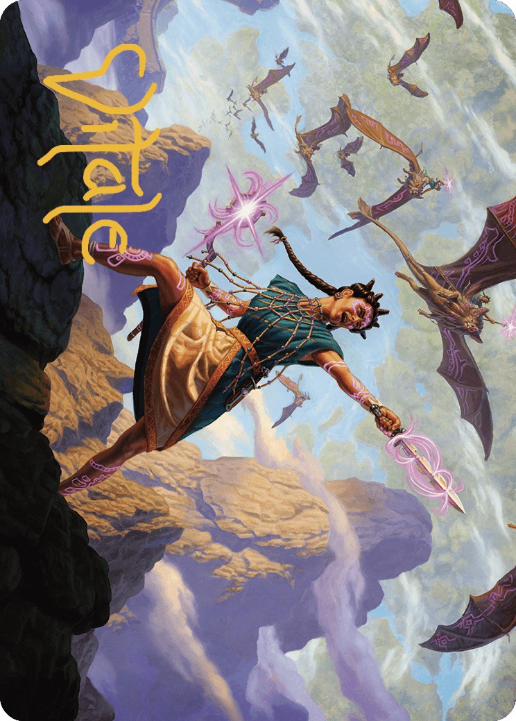 Warden of the Inner Sky Art Card (Gold-Stamped Signature) [The Lost Caverns of Ixalan Art Series]-1
