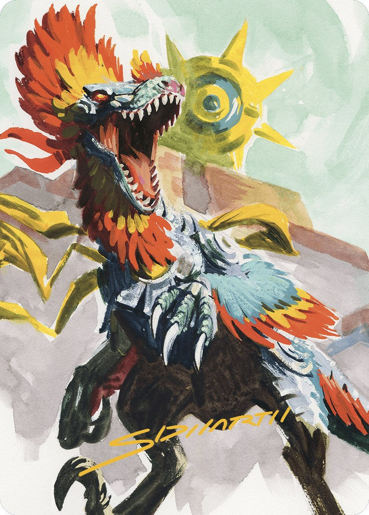 Pantlaza, Sun-Favored Art Card (Gold-Stamped Signature) [The Lost Caverns of Ixalan Art Series]-1