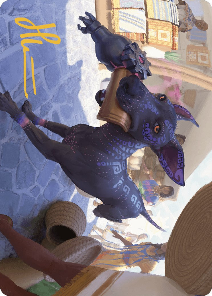 Mischievous Pup Art Card (Gold-Stamped Signature) [The Lost Caverns of Ixalan Art Series]-1