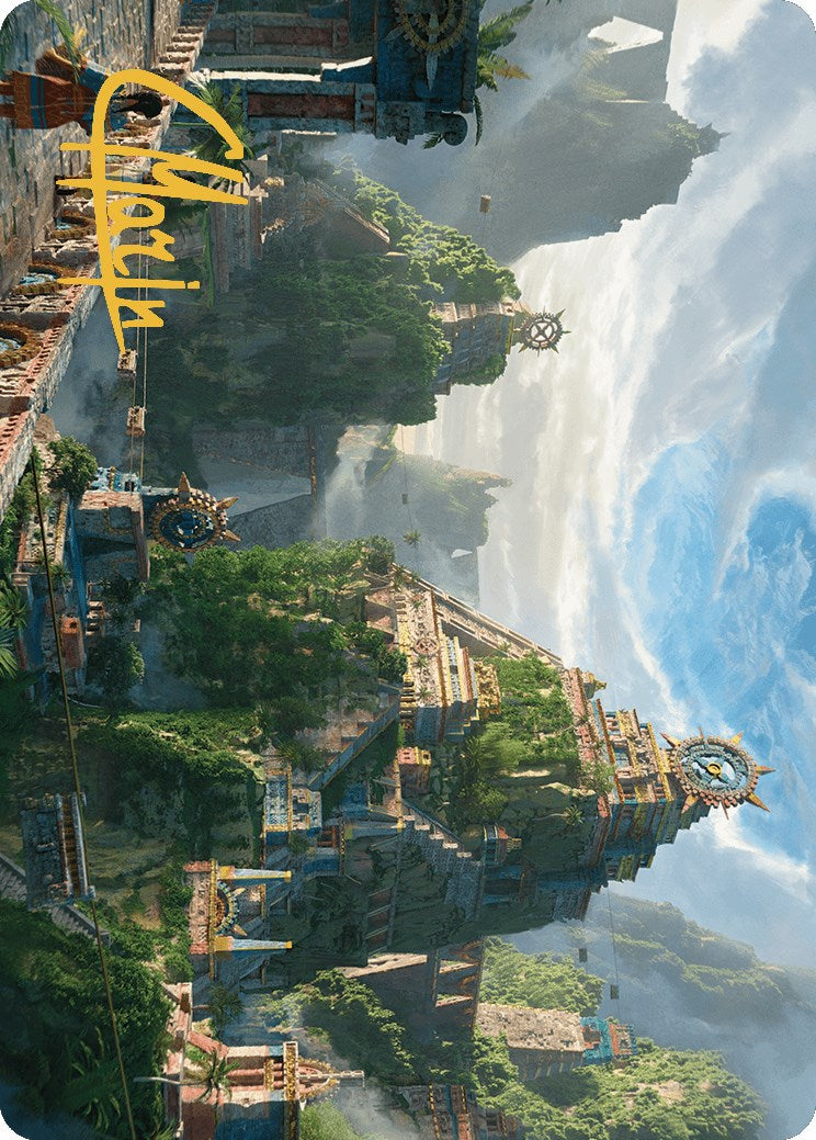 Clifftop Retreat Art Card (Gold-Stamped Signature) [The Lost Caverns of Ixalan Art Series]-1