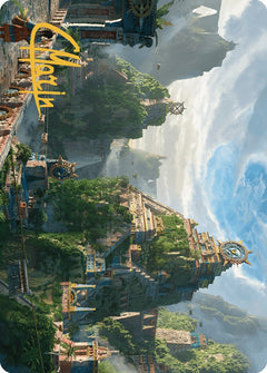 Clifftop Retreat Art Card (Gold-Stamped Signature) [The Lost Caverns of Ixalan Art Series]-1