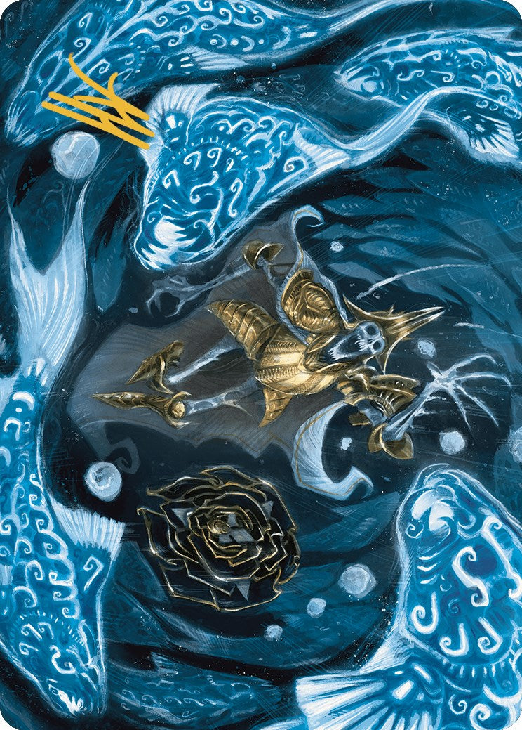 Eaten by Piranhas Art Card (Gold-Stamped Signature) [The Lost Caverns of Ixalan Art Series]-1