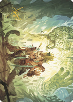 Might of the Ancestors Art Card (Gold-Stamped Signature) [The Lost Caverns of Ixalan Art Series]-1