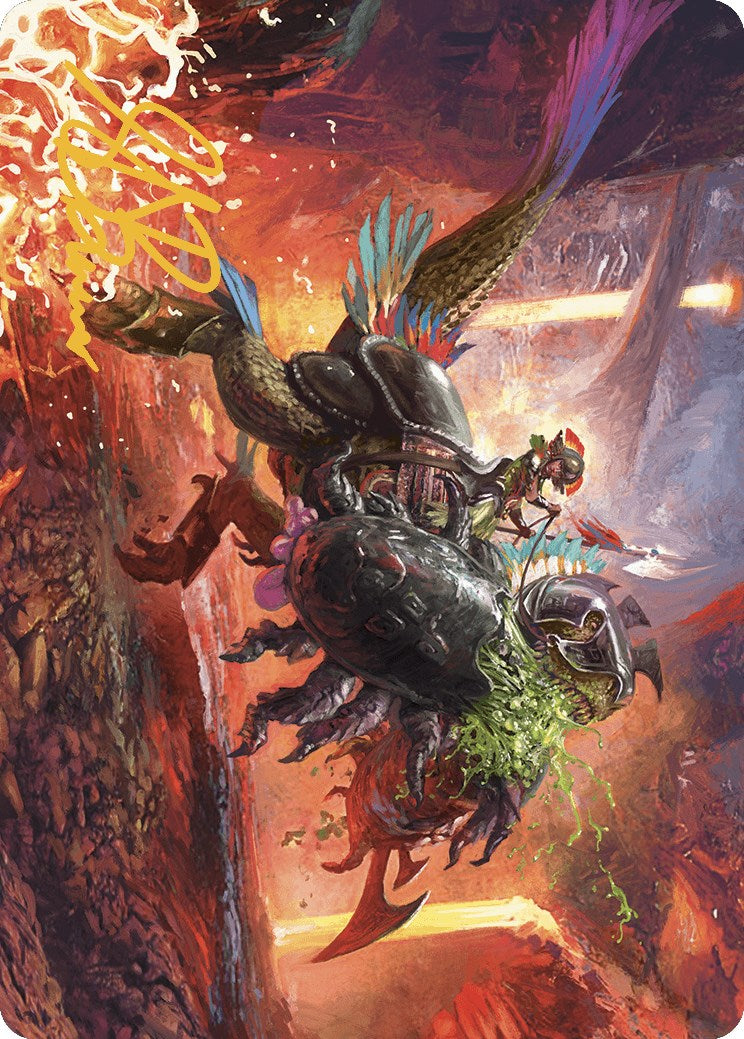 Triumphant Chomp Art Card (Gold-Stamped Signature) [The Lost Caverns of Ixalan Art Series]-1