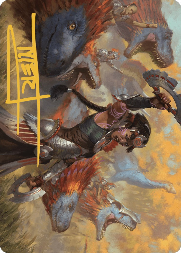 Huatli, Poet of Unity Art Card (Gold-Stamped Signature) [The Lost Caverns of Ixalan Art Series]-1