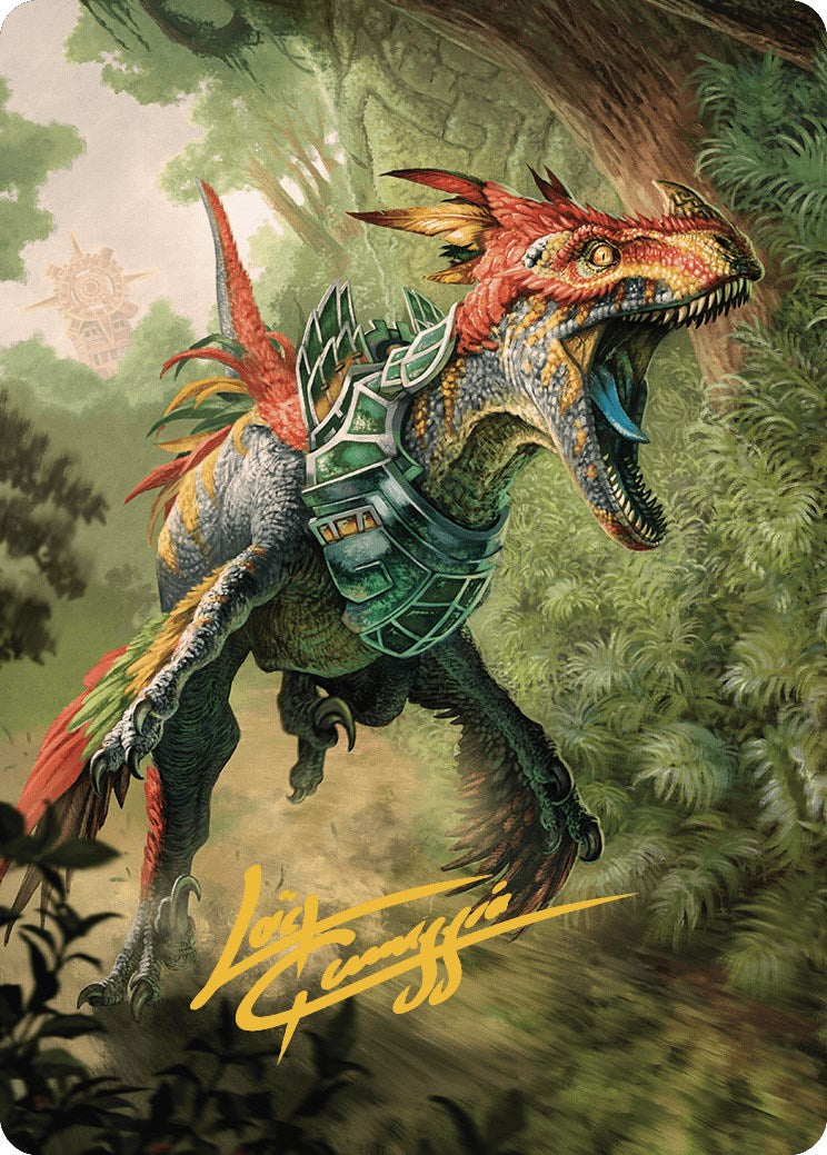 Dinosaur Token Art Card (Gold-Stamped Signature) [The Lost Caverns of Ixalan Art Series]-1