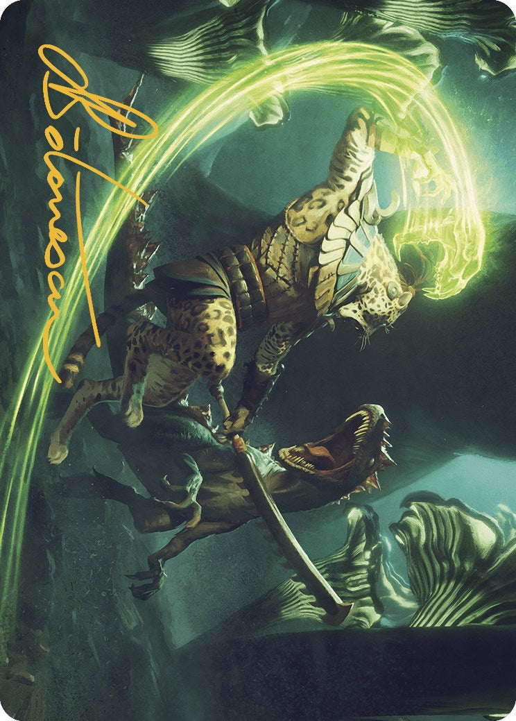 Contest of Claws Art Card (Gold-Stamped Signature) [The Lost Caverns of Ixalan Art Series]-1