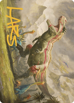 Ghalta, Stampede Tyrant Art Card (Gold-Stamped Signature) [The Lost Caverns of Ixalan Art Series]-1