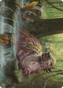Basking Capybara Art Card [The Lost Caverns of Ixalan Art Series]-1