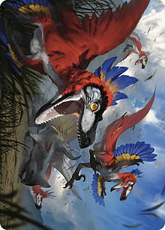 Wrathful Raptors Art Card [The Lost Caverns of Ixalan Art Series]-1