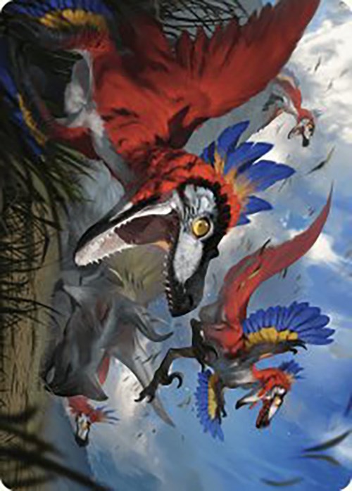 Wrathful Raptors Art Card [The Lost Caverns of Ixalan Art Series]-1