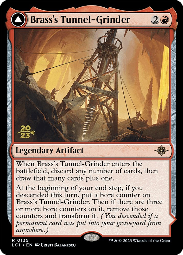 Brass's Tunnel-Grinder // Tecutlan, the Searing Rift [The Lost Caverns of Ixalan Prerelease Cards]-1
