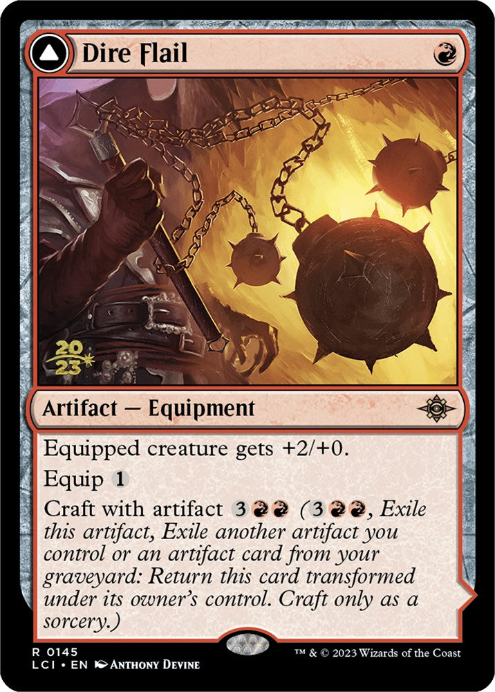Dire Flail // Dire Blunderbuss [The Lost Caverns of Ixalan Prerelease Cards]-1
