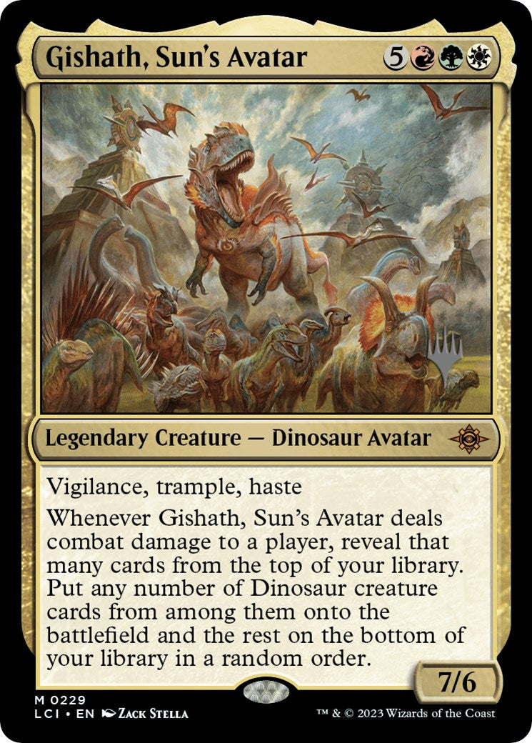 Gishath, Sun's Avatar (Promo Pack) [The Lost Caverns of Ixalan Promos]-2
