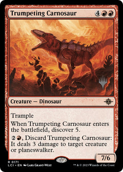 Trumpeting Carnosaur (Promo Pack) [The Lost Caverns of Ixalan Promos]-1
