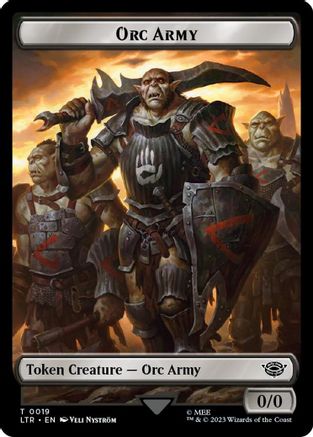 Orc Army (0019) // Food (0023) Double-Sided Token (Surge Foil) [The Lord of the Rings: Tales of Middle-Earth Tokens]-5