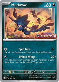 Murkrow (021) (Staff) [Scarlet & Violet: Black Star Promos]-1