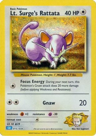 Lt. Surge's Rattata [Trading Card Game Classic]-1