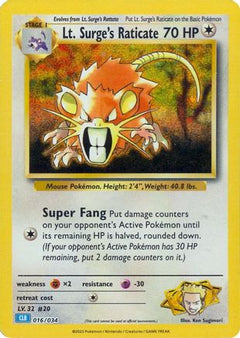 Lt. Surge's Raticate [Trading Card Game Classic]-1